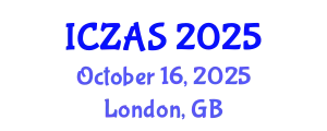 International Conference on Zoology and Animal Science (ICZAS) October 16, 2025 - London, United Kingdom