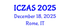 International Conference on Zoology and Animal Science (ICZAS) December 18, 2025 - Rome, Italy