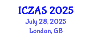 International Conference on Zoology and Animal Science (ICZAS) July 28, 2025 - London, United Kingdom