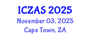 International Conference on Zoology and Animal Science (ICZAS) November 03, 2025 - Cape Town, South Africa