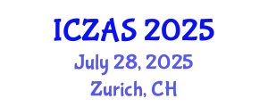 International Conference on Zoology and Animal Science (ICZAS) July 28, 2025 - Zurich, Switzerland