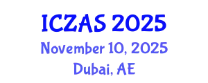 International Conference on Zoology and Animal Science (ICZAS) November 10, 2025 - Dubai, United Arab Emirates