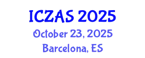 International Conference on Zoology and Animal Science (ICZAS) October 23, 2025 - Barcelona, Spain