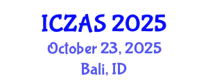 International Conference on Zoology and Animal Science (ICZAS) October 23, 2025 - Bali, Indonesia