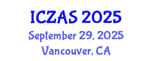 International Conference on Zoology and Animal Science (ICZAS) September 29, 2025 - Vancouver, Canada