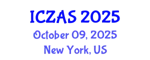 International Conference on Zoology and Animal Science (ICZAS) October 09, 2025 - New York, United States