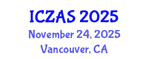 International Conference on Zoology and Animal Science (ICZAS) November 24, 2025 - Vancouver, Canada