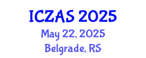 International Conference on Zoology and Animal Science (ICZAS) May 22, 2025 - Belgrade, Serbia