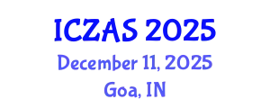 International Conference on Zoology and Animal Science (ICZAS) December 11, 2025 - Goa, India