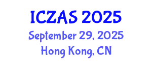 International Conference on Zoology and Animal Science (ICZAS) September 29, 2025 - Hong Kong, China