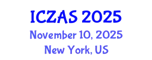 International Conference on Zoology and Animal Science (ICZAS) November 10, 2025 - New York, United States