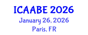 International Conference on Advanced Agricultural and Biosystems Engineering (ICAABE) January 26, 2026 - Paris, France