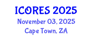 International Conference on Oil Reserves and Energy Systems (ICORES) November 03, 2025 - Cape Town, South Africa