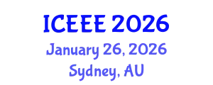 International Conference on Electrotechnics and Electrical Engineering (ICEEE) January 26, 2026 - Sydney, Australia