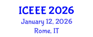 International Conference on Electrotechnics and Electrical Engineering (ICEEE) January 12, 2026 - Rome, Italy