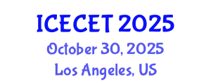 International Conference on Early Childhood Education and Teaching (ICECET) October 30, 2025 - Los Angeles, United States