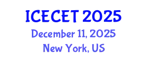 International Conference on Early Childhood Education and Teaching (ICECET) December 11, 2025 - New York, United States