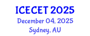 International Conference on Early Childhood Education and Teaching Systems (ICECET) December 04, 2025 - Sydney, Australia