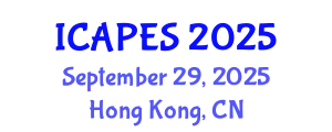 International Conference on Advanced Pedagogy and Educational Sciences (ICAPES) September 29, 2025 - Hong Kong, China