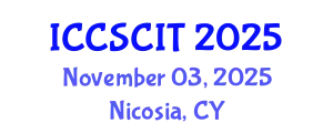 International Conference on Computer Science, Cybersecurity and Information Technology (ICCSCIT) November 03, 2025 - Nicosia, Cyprus