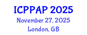 International Conference on Plant Protection and Agrochemical Products (ICPPAP) November 27, 2025 - London, United Kingdom