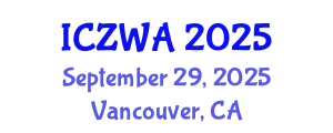 International Conference on Zoology and Wild Animals (ICZWA) September 29, 2025 - Vancouver, Canada