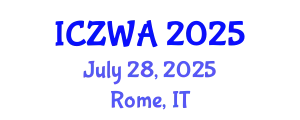 International Conference on Zoology and Wild Animals (ICZWA) July 28, 2025 - Rome, Italy