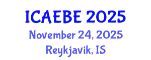 International Conference on Architectural Engineering and Built Environment (ICAEBE) November 24, 2025 - Reykjavik, Iceland