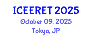International Conference on Energy Efficiency and Renewable Energy (ICEERET) October 09, 2025 - Tokyo, Japan