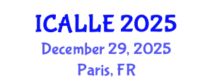 International Conference on Advanced Linguistics and Language Education (ICALLE) December 29, 2025 - Paris, France
