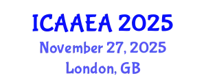 International Conference on Advanced Aerospace Engineering and Aerostructures (ICAAEA) November 27, 2025 - London, United Kingdom