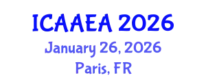 International Conference on Advanced Aerospace Engineering and Aerostructures (ICAAEA) January 26, 2026 - Paris, France