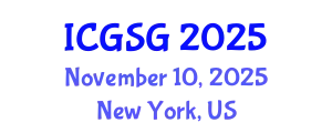 International Conference on Gender Studies and Gender (ICGSG) November 10, 2025 - New York, United States