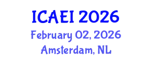 International Conference on Aerospace Engineering and Instability (ICAEI) February 02, 2026 - Amsterdam, Netherlands