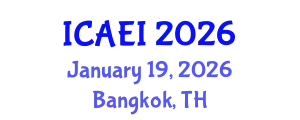 International Conference on Aerospace Engineering and Instability (ICAEI) January 19, 2026 - Bangkok, Thailand