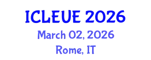 International Conference on Landscape Ecology and Urban Ecology (ICLEUE) March 02, 2026 - Rome, Italy