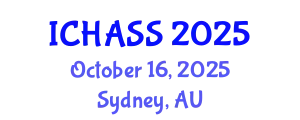 International Conference on Humanities, Administrative and Social Sciences (ICHASS) October 16, 2025 - Sydney, Australia