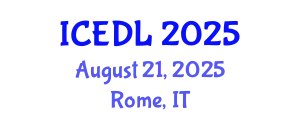 International Conference on Education and Distance Learning (ICEDL) August 21, 2025 - Rome, Italy