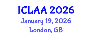 International Conference on Linear Algebra and Applications (ICLAA) January 19, 2026 - London, United Kingdom