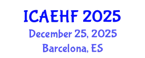 International Conference on Applied Ergonomics and Human Factors (ICAEHF) December 25, 2025 - Barcelona, Spain