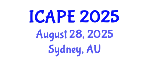 International Conference on Applied Philosophy and Ethics (ICAPE) August 28, 2025 - Sydney, Australia