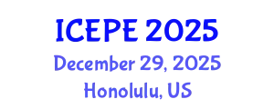 International Conference on Economics and Political Economy (ICEPE) December 29, 2025 - Honolulu, United States