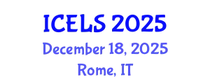 International Conference on Education and Learning Sciences (ICELS) December 18, 2025 - Rome, Italy