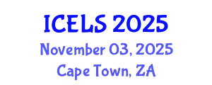 International Conference on Education and Learning Sciences (ICELS) November 03, 2025 - Cape Town, South Africa
