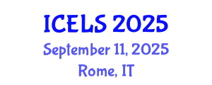 International Conference on Education and Learning Sciences (ICELS) September 11, 2025 - Rome, Italy