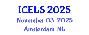 International Conference on Education and Learning Sciences (ICELS) November 03, 2025 - Amsterdam, Netherlands