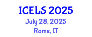 International Conference on Education and Learning Sciences (ICELS) July 28, 2025 - Rome, Italy