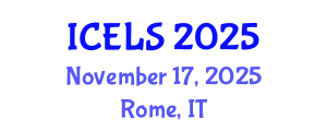 International Conference on Education and Learning Sciences (ICELS) November 17, 2025 - Rome, Italy