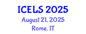 International Conference on Education and Learning Sciences (ICELS) August 21, 2025 - Rome, Italy