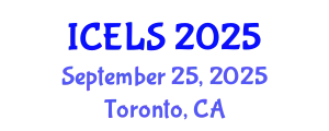International Conference on Education and Learning Sciences (ICELS) September 25, 2025 - Toronto, Canada